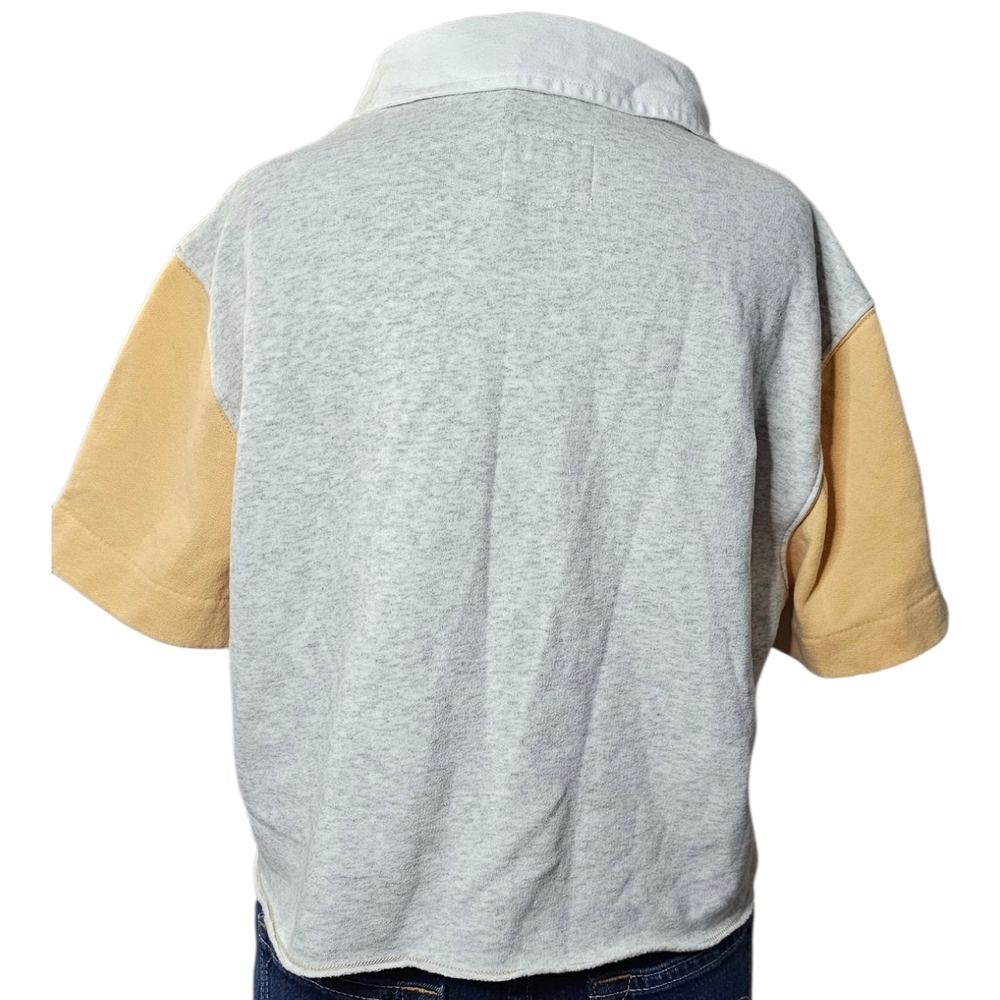 Abercrombie & Fitch Cream and Tan Polo Top - Picture 2 of 3